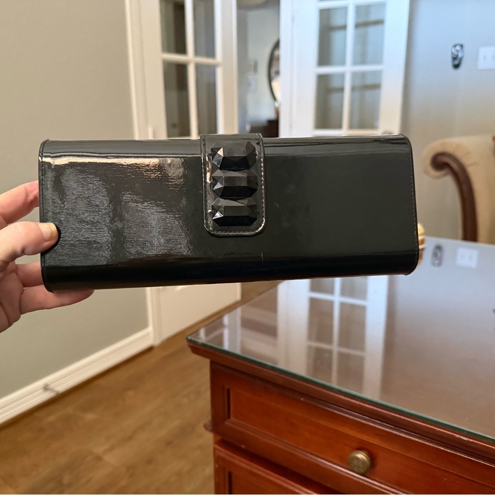 🌼Vintage Lancome’ Black Patent Leather Clutch🌼